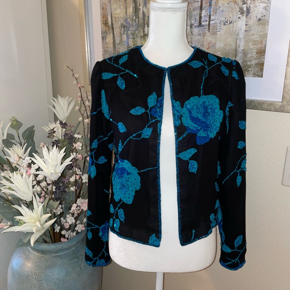 Sean Collection 100% silk beaded top